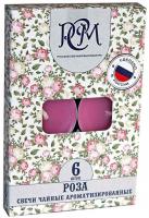Свечи чайные Роза 6 шт, 1300604