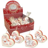 Свеча Сердце котята, 6604