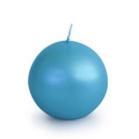 Свеча Шар 55 голубой блеск, 0866