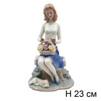 Статуэтка Дама с корзинкой цветов	, арт.	 HP112002