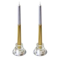 Набор Свеча античная серебристо-золотая 2 шт  , 001133