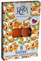 Свечи чайные Персик 6 шт, 1300609