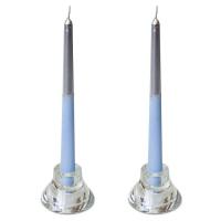 Набор Свеча античная серебристо-голубая 2 шт  , 001127