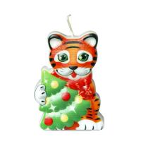 Свеча барельеф Тигр, 0893