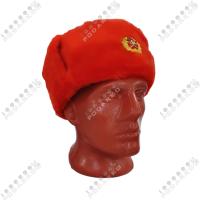 Шапка-ушанка с кокардой красная, 41862E