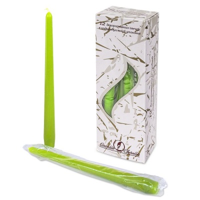 Свеча античная зеленая, 001235