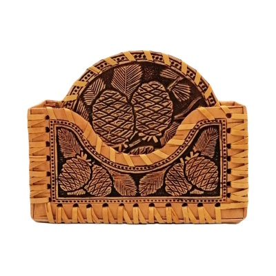 Набор Салфетница с подставками  береста, 27-10-109C