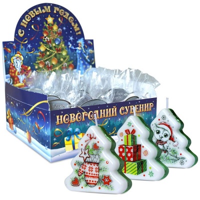 Свеча-елочка новогодняя, 0885