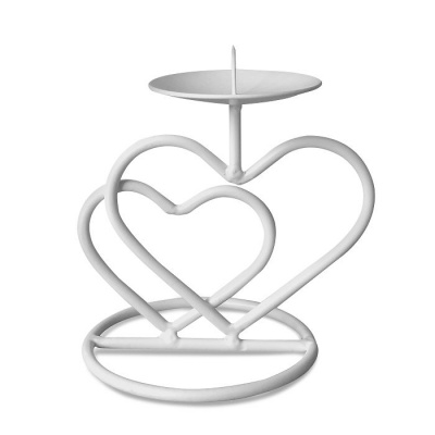 Подсвечник Валентин 3 белый, 	914020