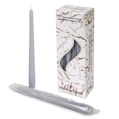 Свеча античная серая, 001249