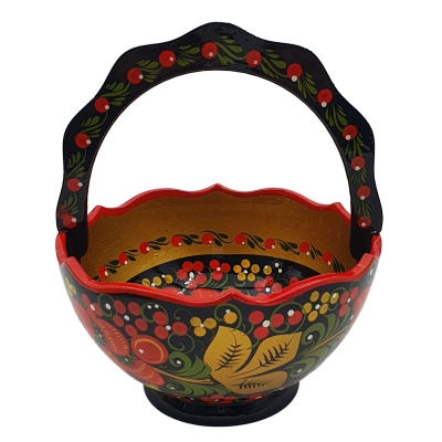 Корзинка  сув. хохлома	,	 НН28-05-24