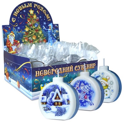 Свеча-шарик новогодняя, 0884