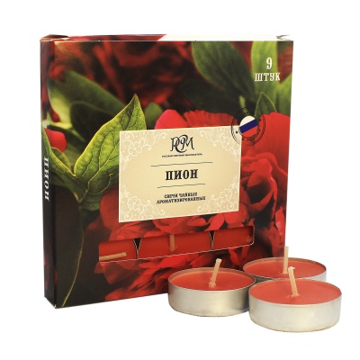 Свечи чайные Пион 9 шт, 1300917